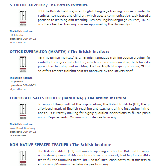 Jobs, Jobs, Jobs at TBI